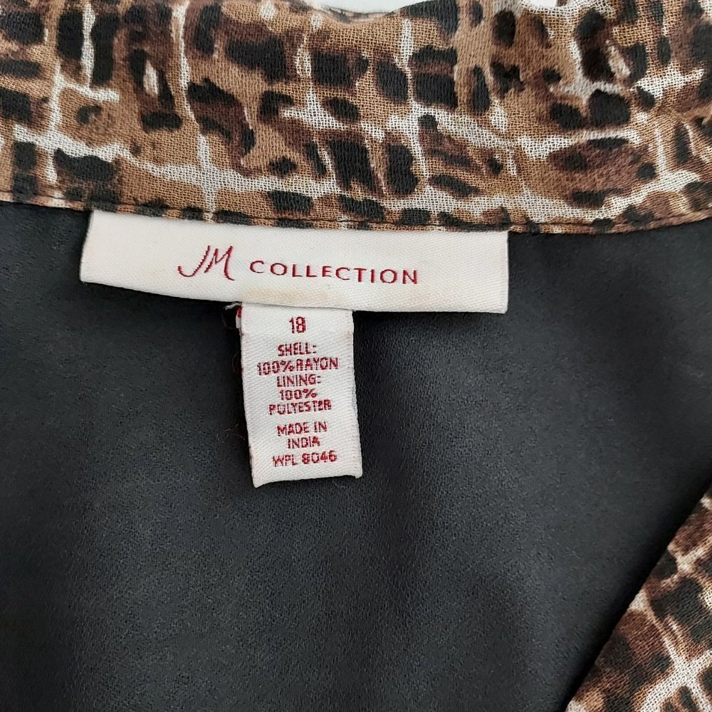 Jm Collection Size 18 Button Down Long Sleeve Blo… - image 8